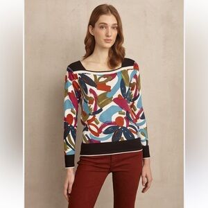 MARINA V PARIS Multicolor Abstract Women's Sweater NWT